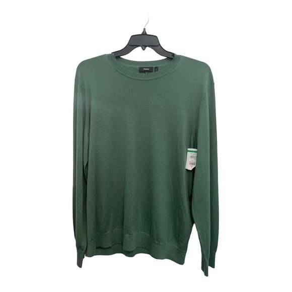 THEORY Crewneck lightweight sweater In green - Picture 3 of 14